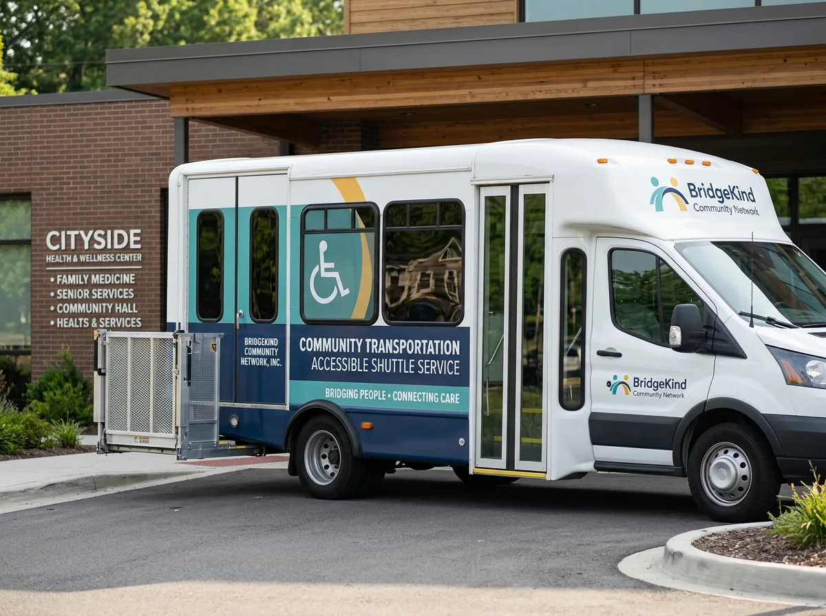 senior transportation shuttle graphics concept