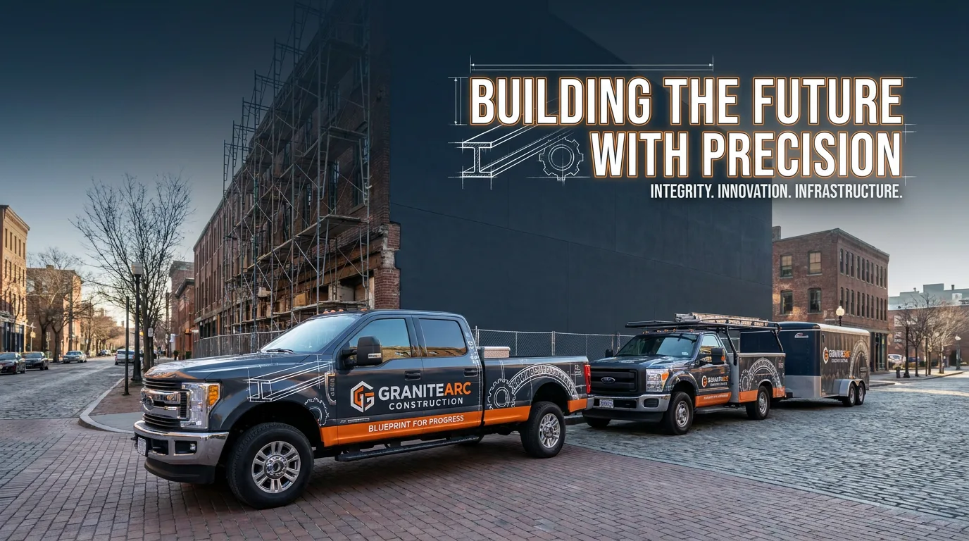 Construction fleet wrap