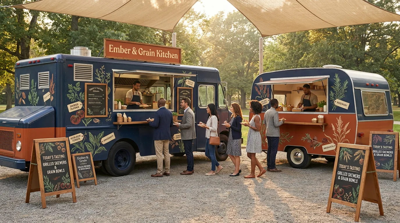 branded mobile kitchen food truck and concession trailer activation