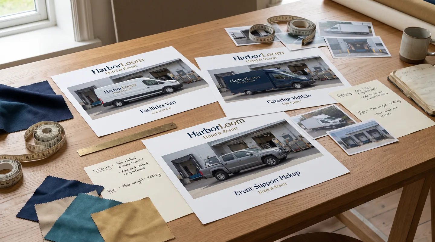 hospitality maintenance catering and service vehicle fleet graphics