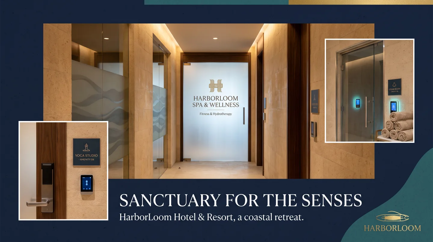 hotel spa fitness pool and guest amenity graphics