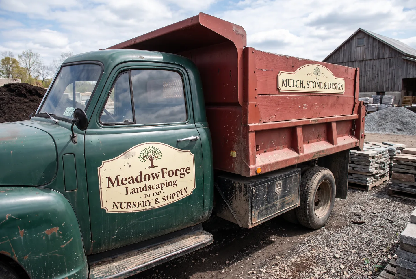 hardscape dump truck graphics concept