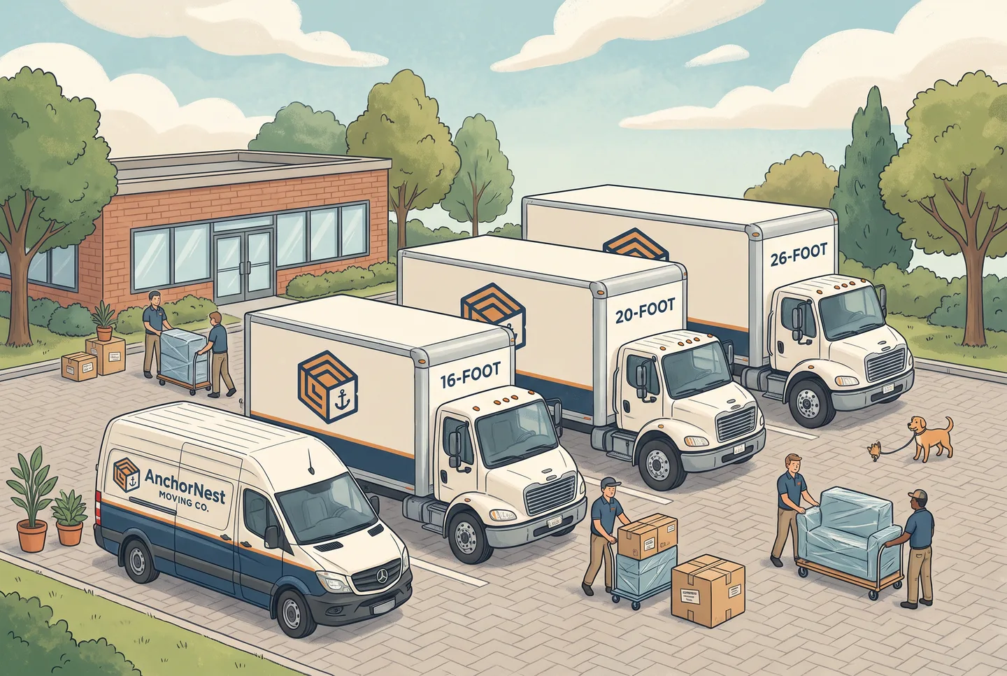 local moving company box truck fleet graphics concept