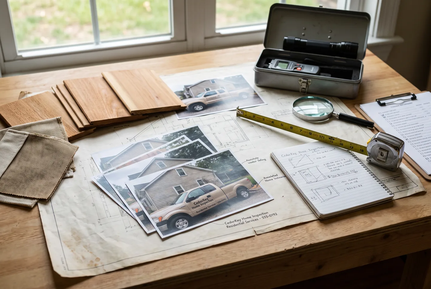 home inspection pickup graphics concept