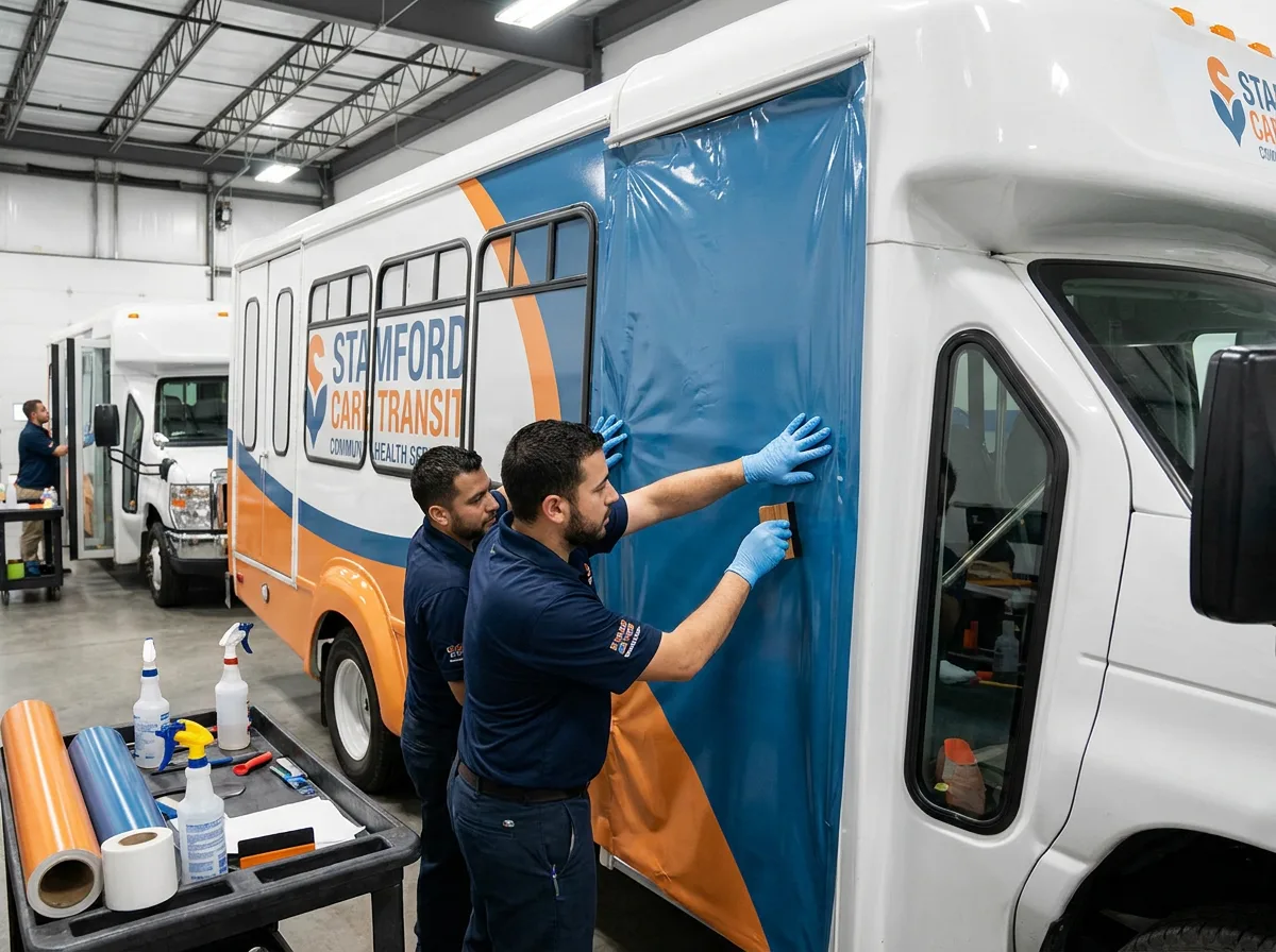 Vehicle wrap preparation and installation workflow