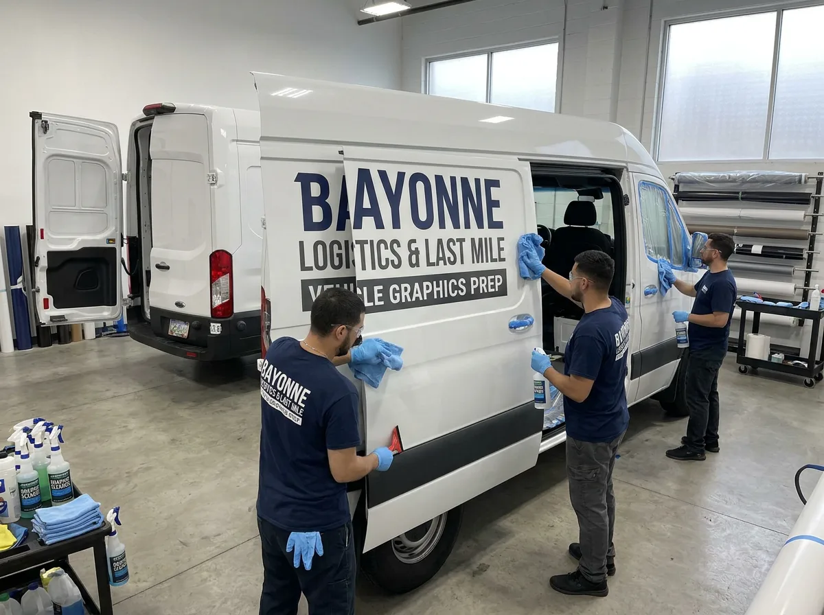 Vehicle wrap preparation and installation workflow