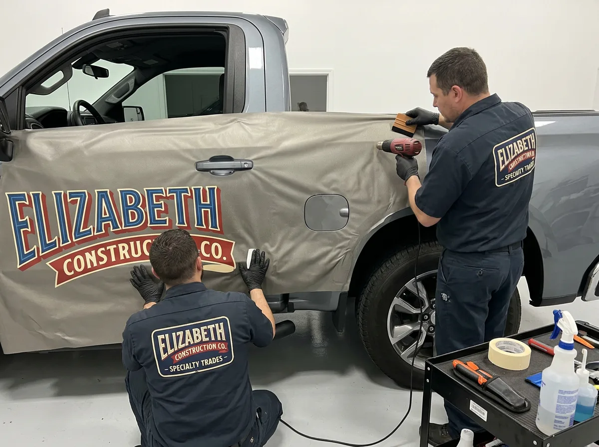 Vehicle wrap preparation and installation workflow