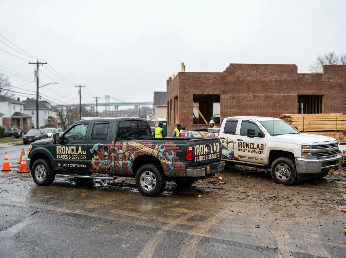 HVAC & Plumbing fleet working in Staten Island