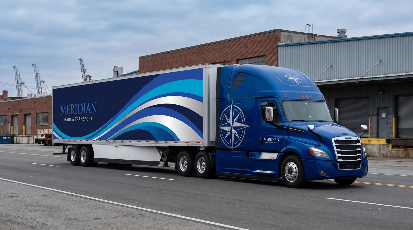 53ft logistics dry van trailer wrap concept