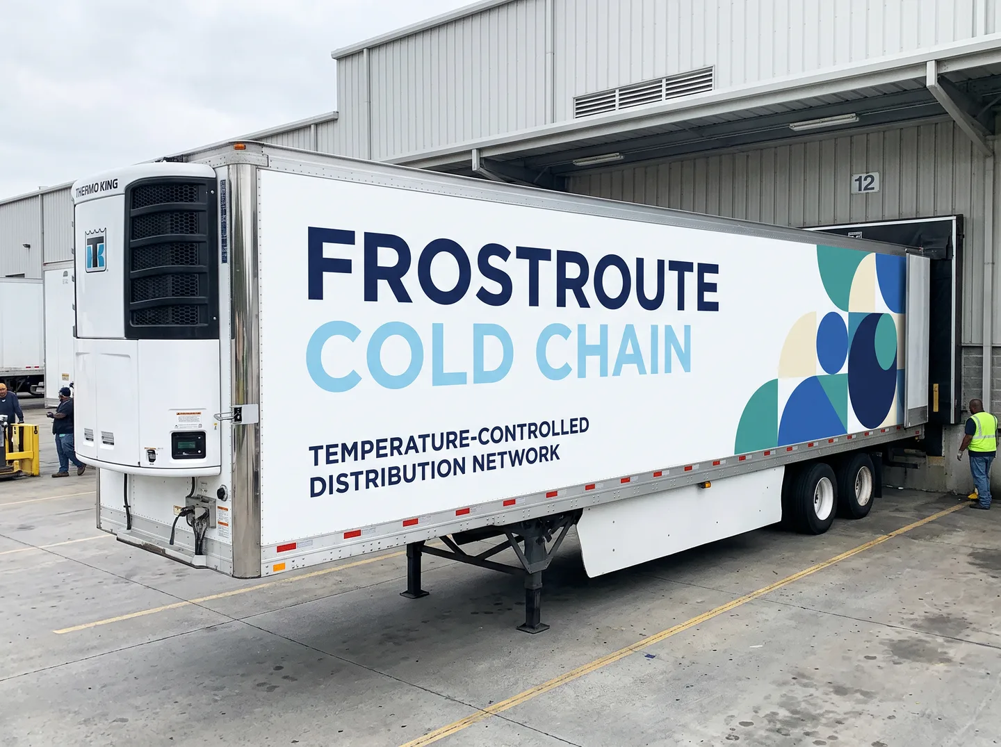 food distribution reefer trailer wrap concept