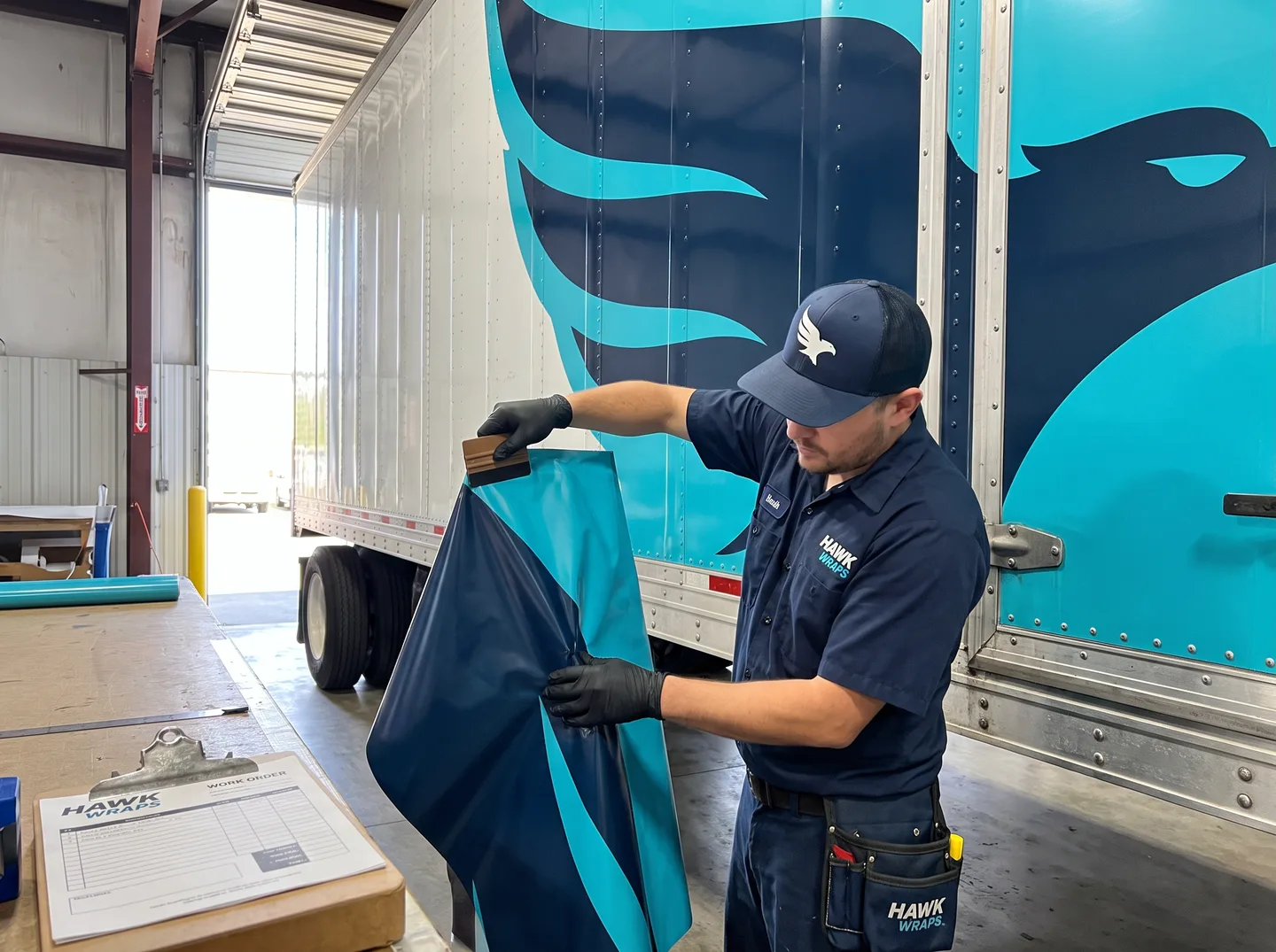 corrugated trailer vinyl installation detail