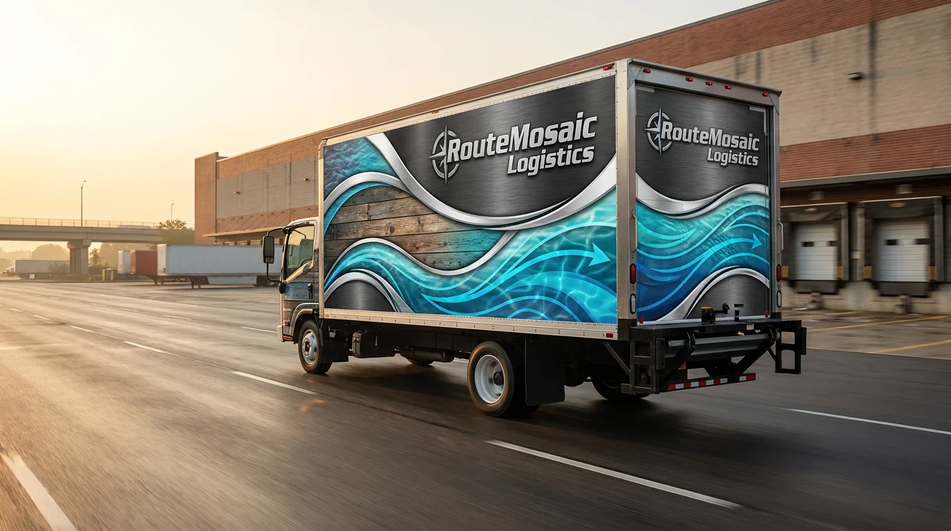 26ft logistics box truck wrap concept