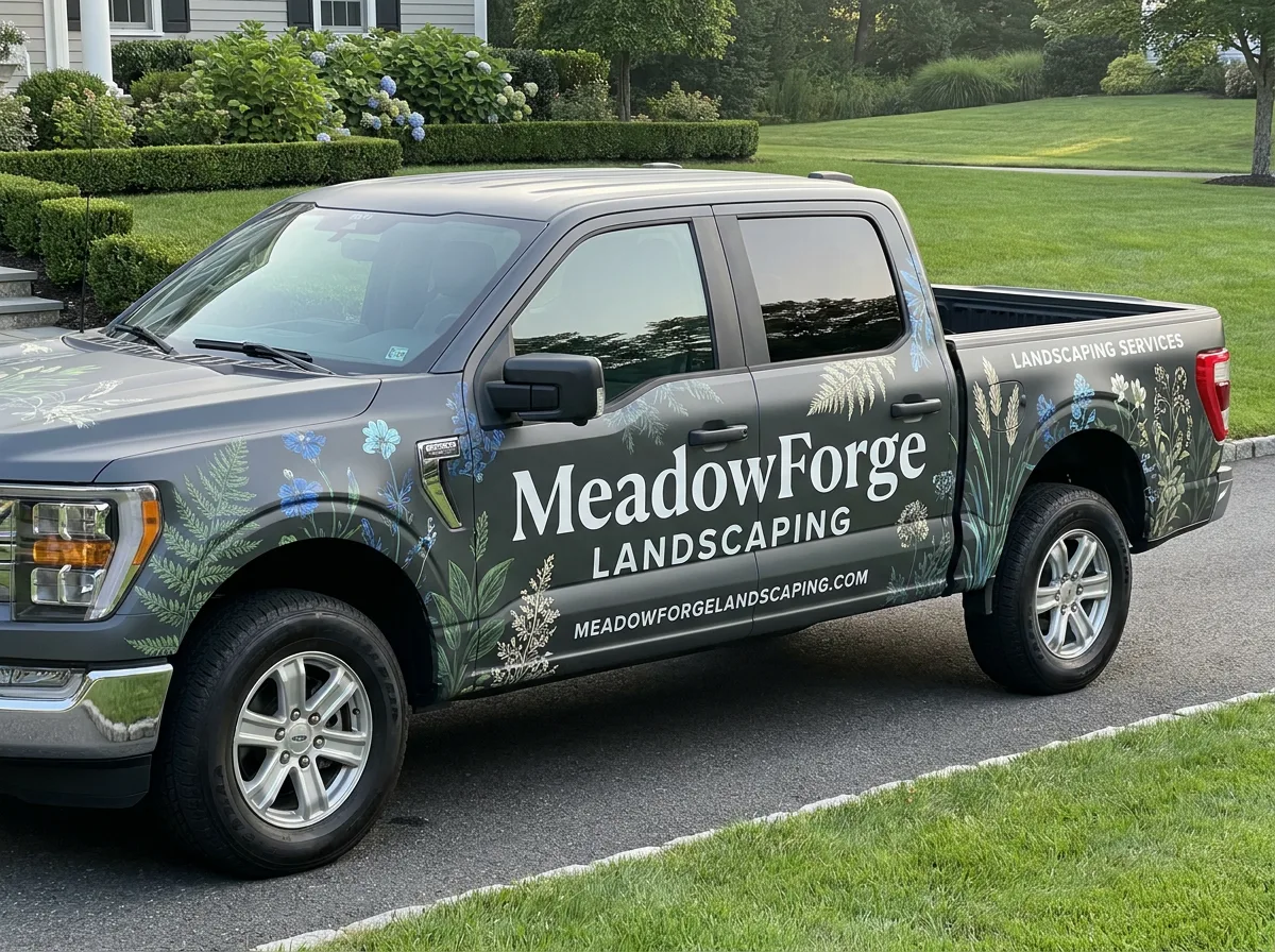 landscaping pickup truck wrap concept