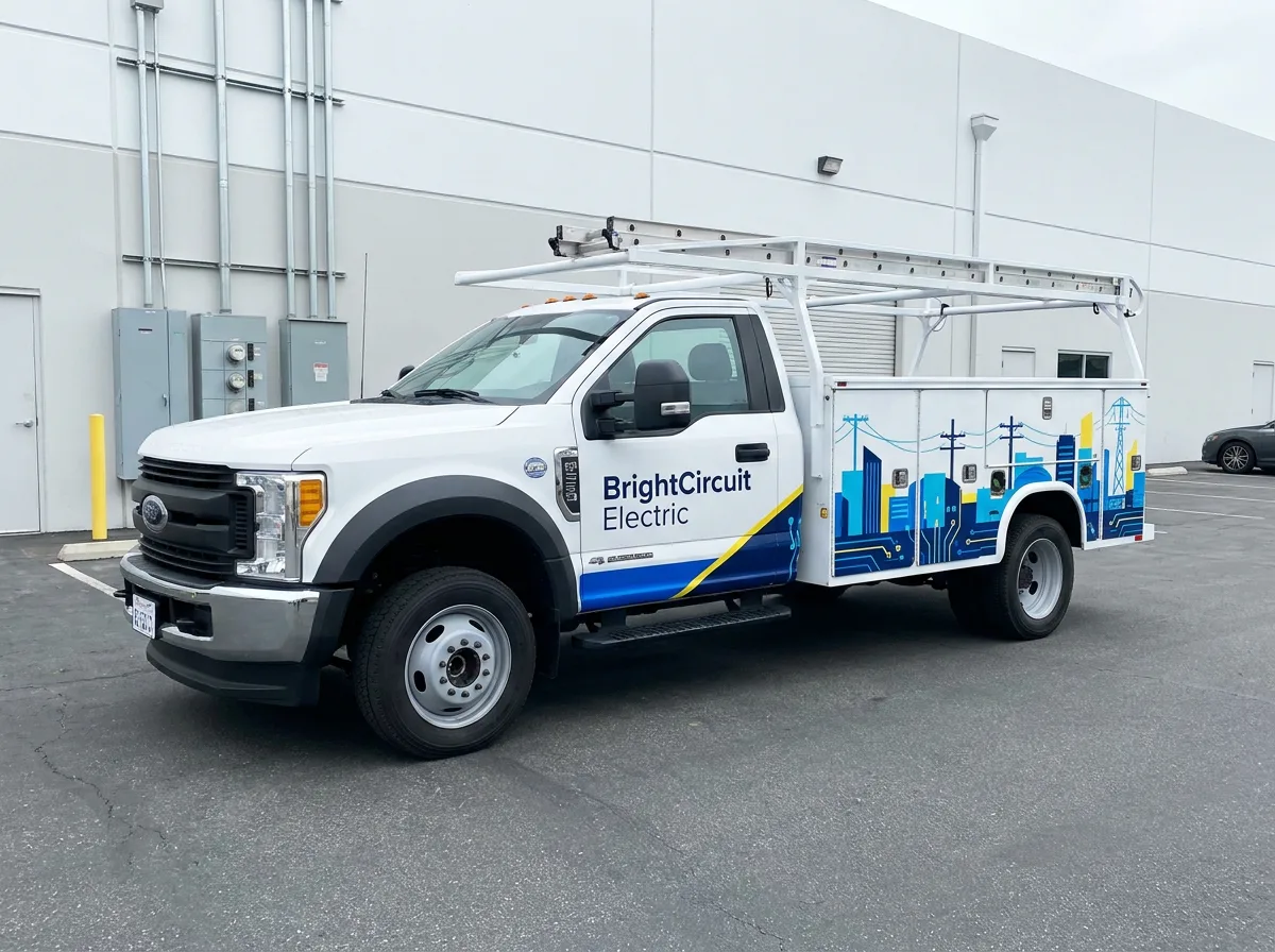 electrical service body truck graphics concept