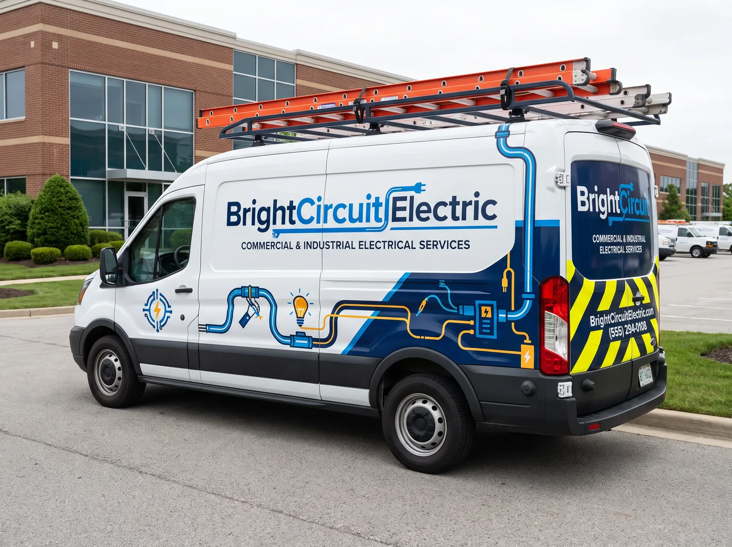 electrical service van rack-aware graphics concept