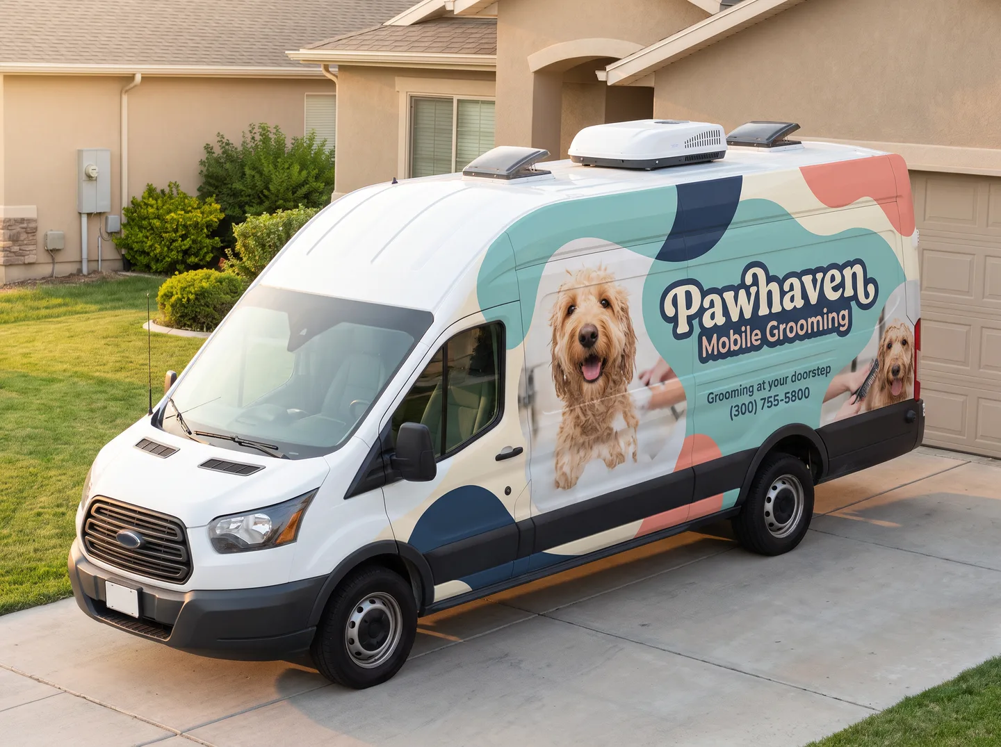 mobile grooming Sprinter wrap concept