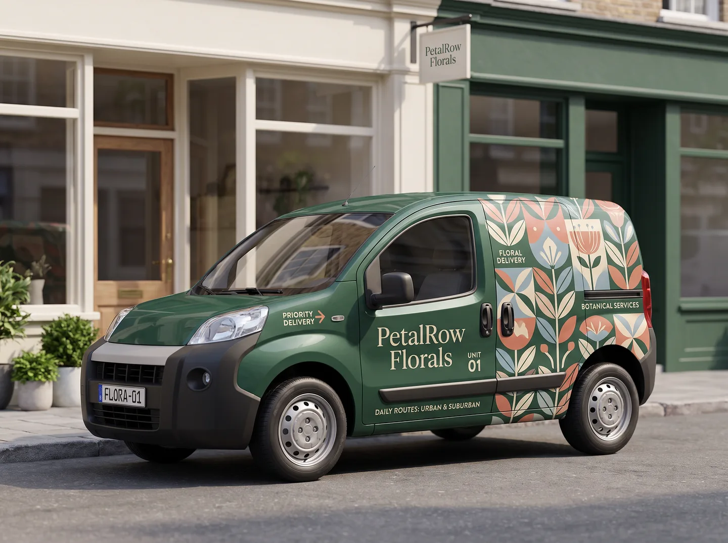 florist compact delivery van wrap concept