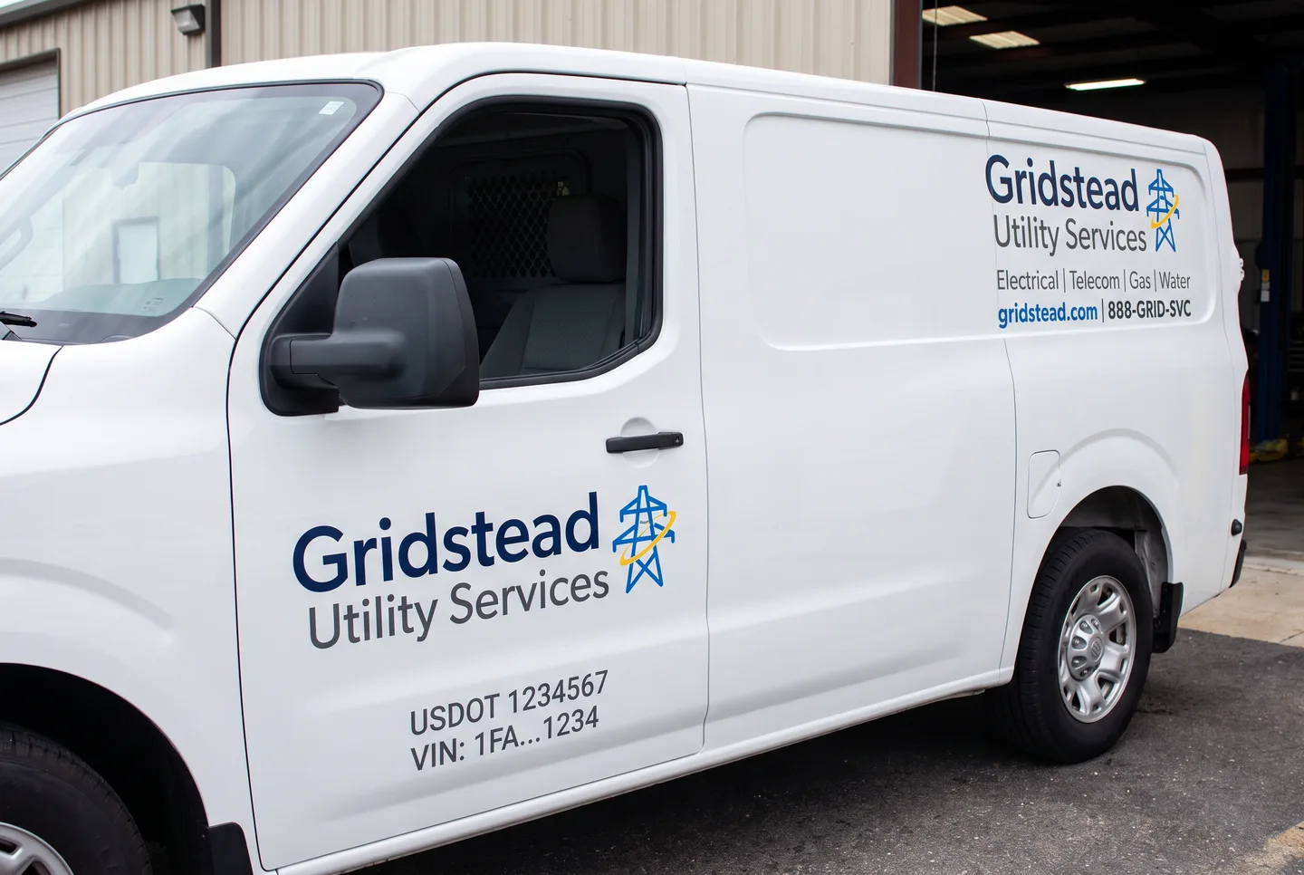 vehicle lettering — commercial identification