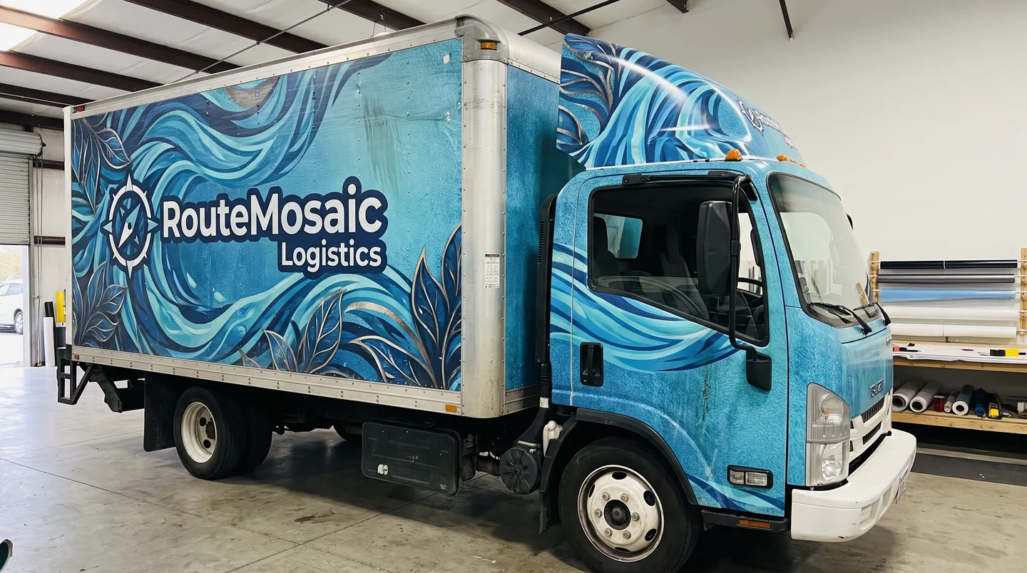 box truck with prior delivery livery